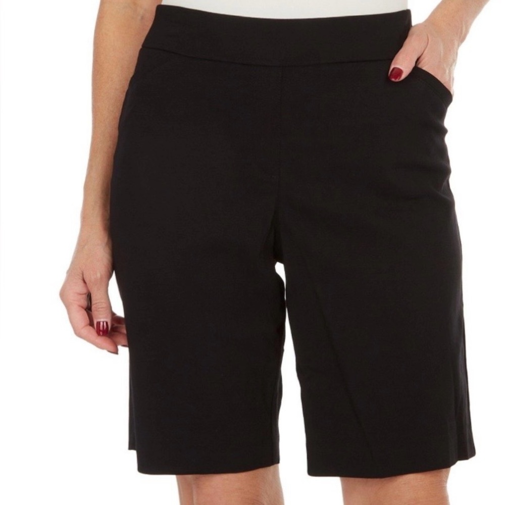 Coral Bay Classic Black High-Waist Shorts